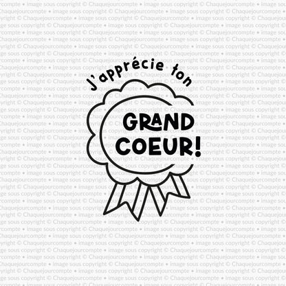 Grand coeur - Tampon autoencreur pour profs