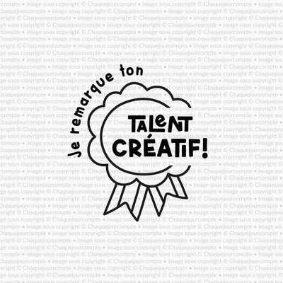 Talent créatif - Étampe amovible pour profs