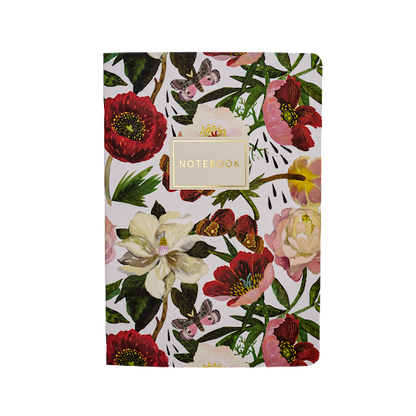 Carnet ligné - Pivoines