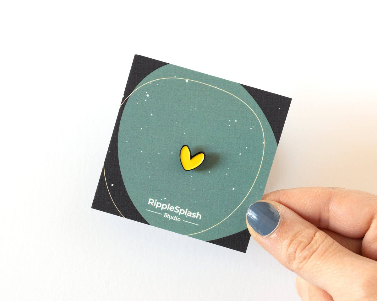 Épingle Petit coeur jaune