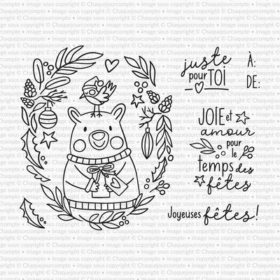 Joie & Amour - Ensemble de 6 étampes à découper - Collabo Catherine Panneton
