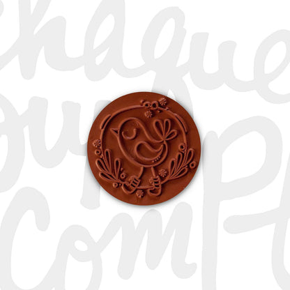 Oiseau dans le feuillage - 1 grande étampe