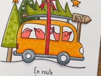 En route vers un temps des fêtes - 1 étampe grand format à découper