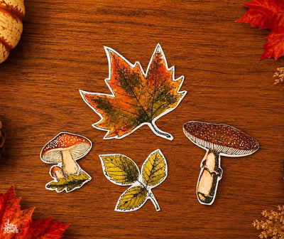 Art journal automne - Ensemble de 14 étampes à découper