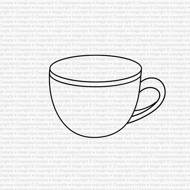 Étampe - Tasse latté