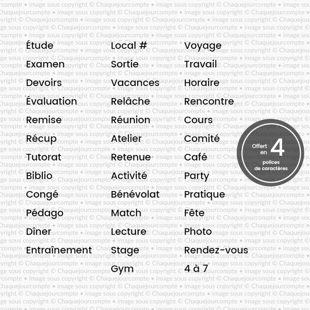 PRÉCOMMANDE - Vie étudiante - Ensemble de 38 étampes à découper