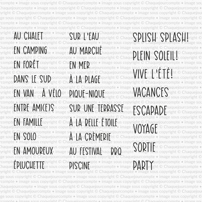 Activités estivales - Ensemble de 30 étampes à découper
