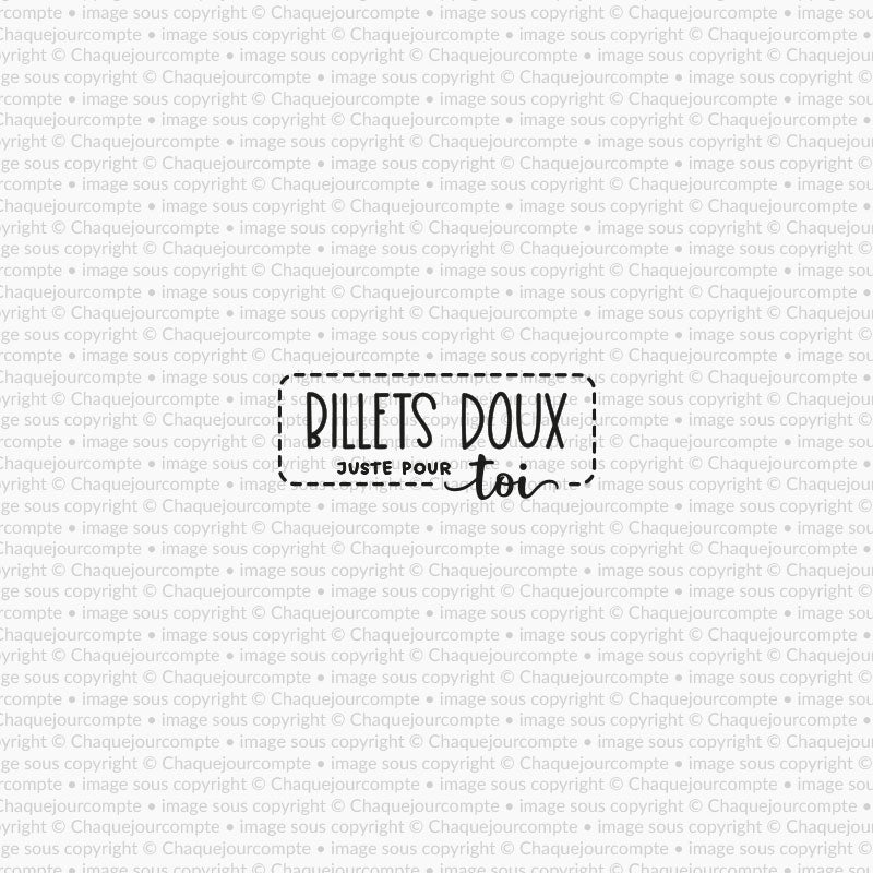 Billets doux juste pour toi - 1 étampe