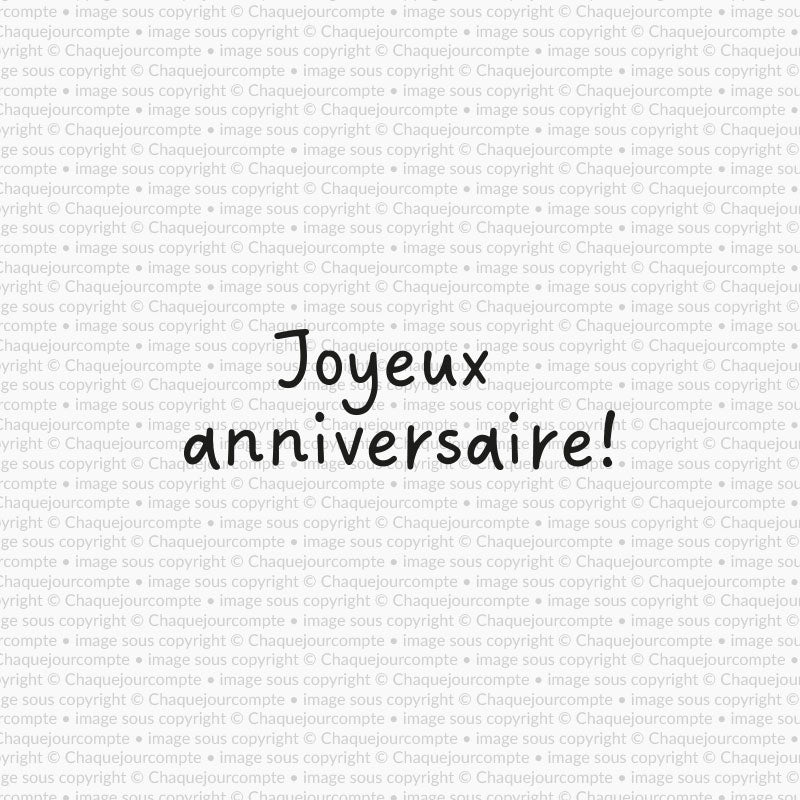 Joyeux anniversaire - écriture à la main - 1 étampe