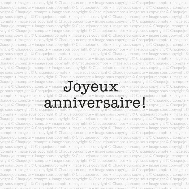 Joyeux anniversaire - dactylo - 1 étampe