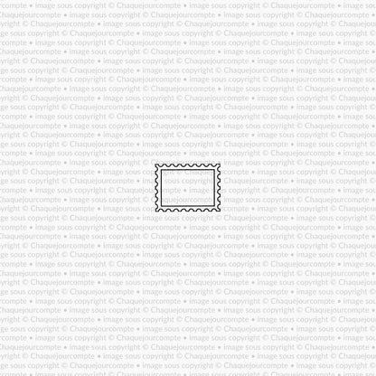 Petit timbre vierge - 1 mini étampe