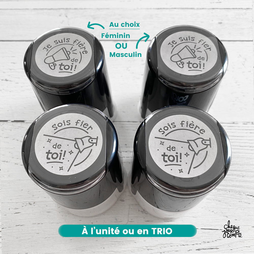 Trio de fierté - Tampon(s) autoencreur(s) pour profs