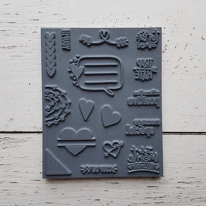 Y a de l'amour dans l'air - Ensemble de 16 étampes à découper