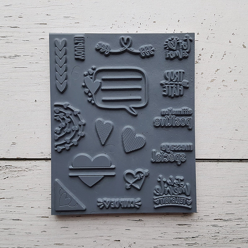 Y a de l'amour dans l'air - Ensemble de 16 étampes à découper