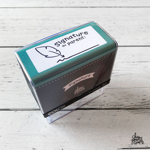Signature du parent - Tampon autoencreur pour profs