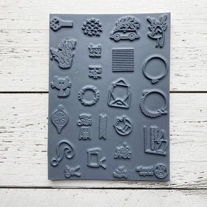 Calendrier de l'avent 2020 (Sans boîte) - Ensemble de 24 étampes à découper