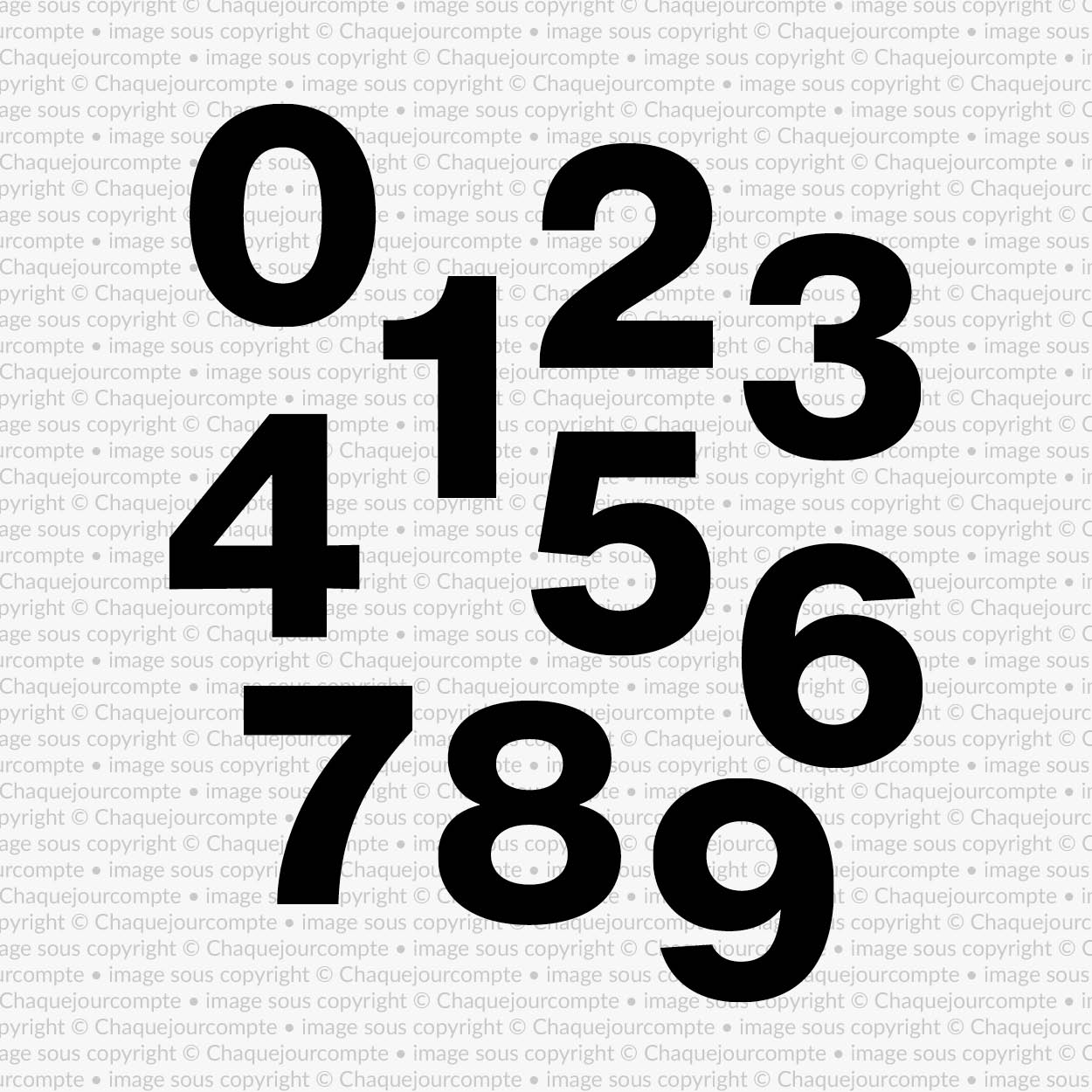 Ensemble d'étampes - Chiffres à Catherine!