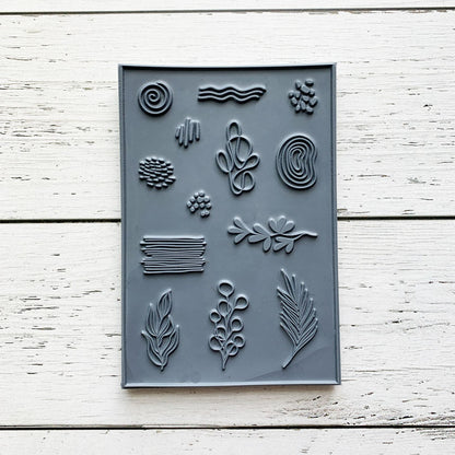 Décos abstraites - Ensemble de 13 étampes à découper