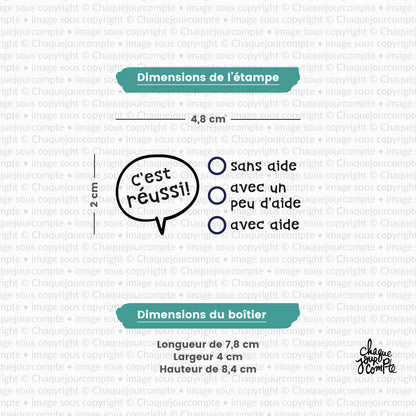 C'est réussi! - Tampon autoencreur pour profs