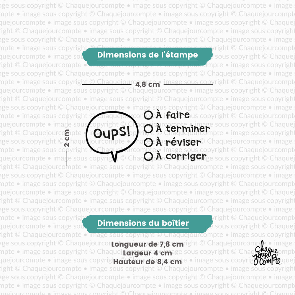 Oups! À... - Tampon autoencreur pour profs