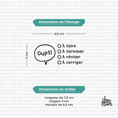 Oups! À... - Tampon autoencreur pour profs