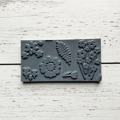 Fleurs des champs - Ensemble de 6 étampes à découper