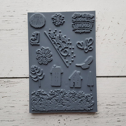 Vive l'hiver - Ensemble de 13 étampes à découper