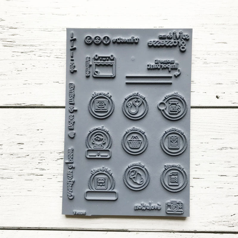 Suivi de ma grossesse - Ensemble de 18 étampes à découper