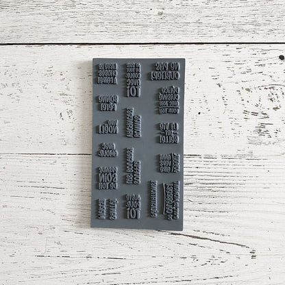 Expressions joyeuses - Ensemble de 16 étampes à découper