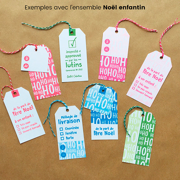 Noël enfantin - Ensemble de 6 étampes à découper