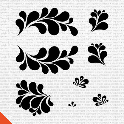 Ensemble d'étampes - Fioritures