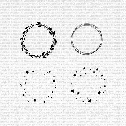 Ensemble d'étampes - Petits cercles variés