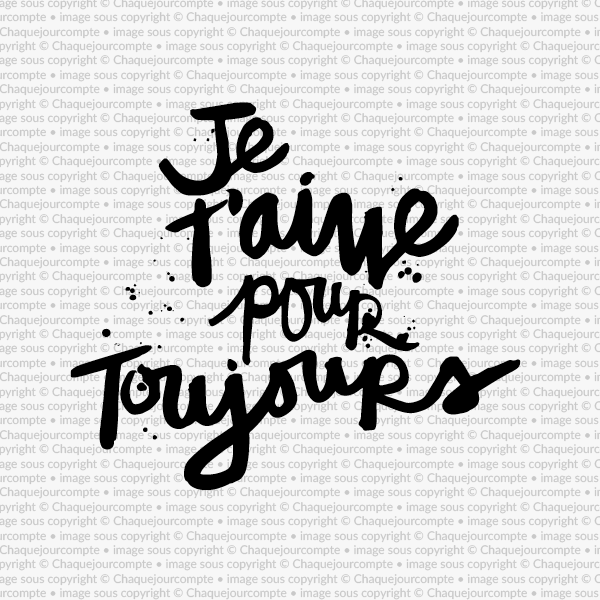 Je t'aime pour toujours - 1 étampe à découpwer