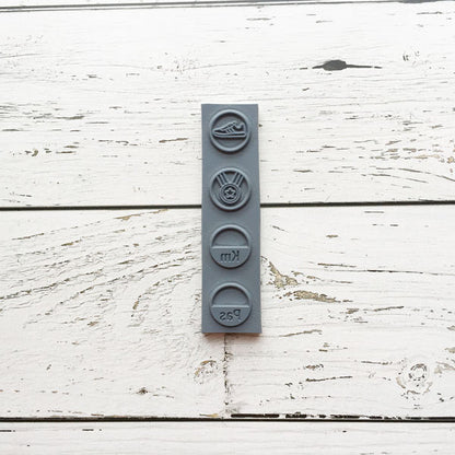 Course et marche - Ensemble de 4 étampes à découper