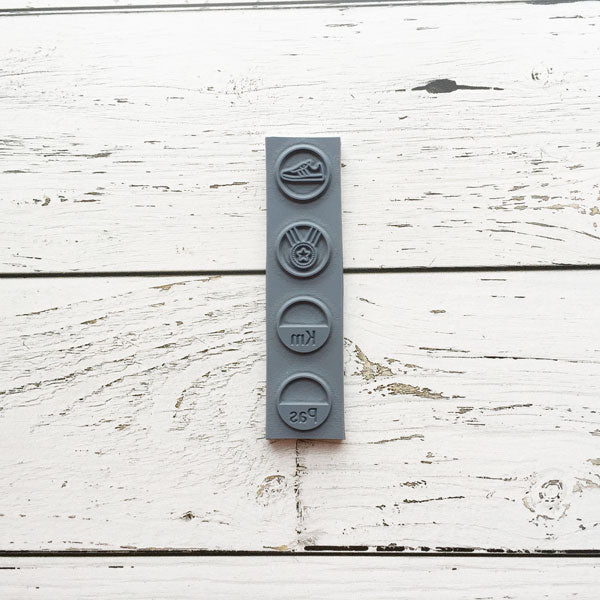 Course et marche - Ensemble de 4 étampes à découper