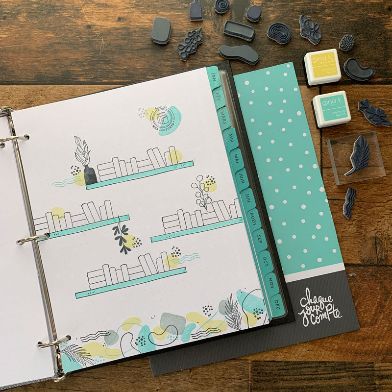 Suivi de mes lectures - Ensemble de 2 étampes à découper