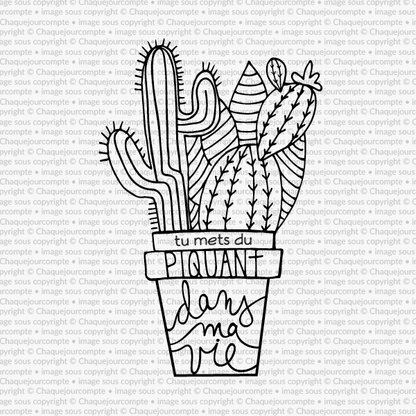 Tu mets du piquant dans ma vie - 1 étampe à découper