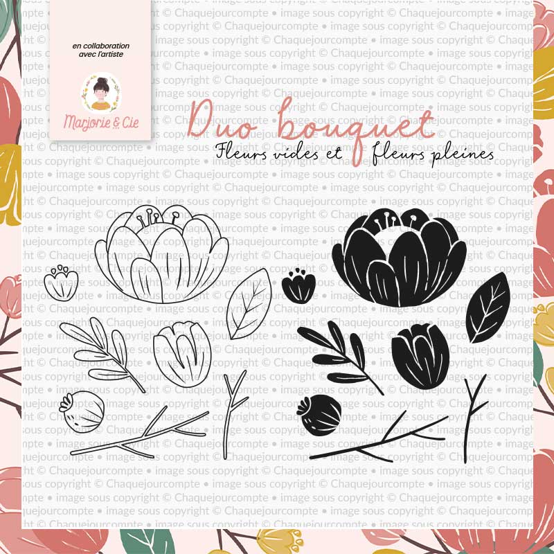 Combo Bouquet de fleurs - Marjorie Blais