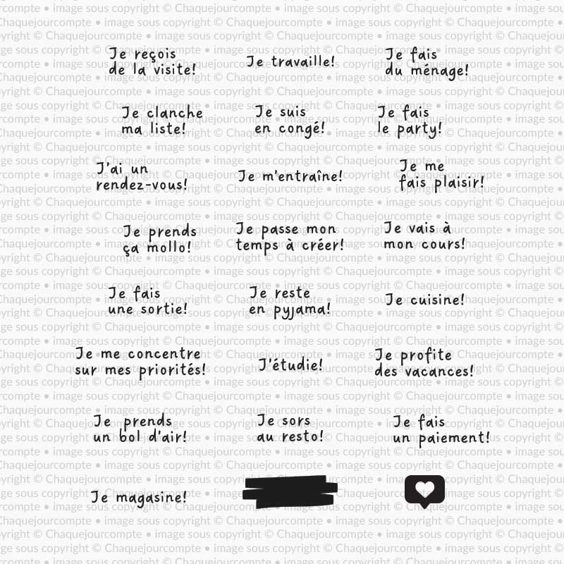 À l'agenda - Ensemble de 24 étampes à découper