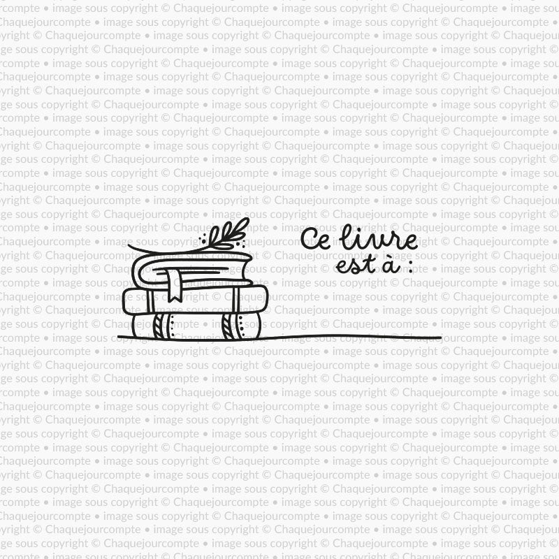 Ce livre est à - Étampe amovible