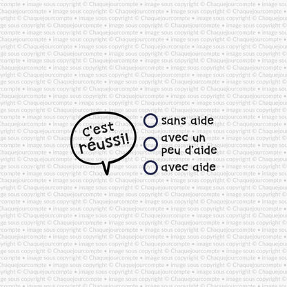 C'est réussi! - Étampe amovible pour profs