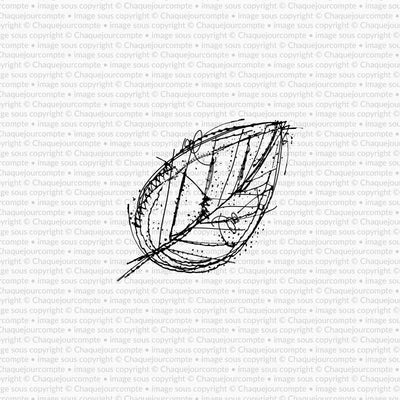 Feuille cousue - 1 étampe à découper