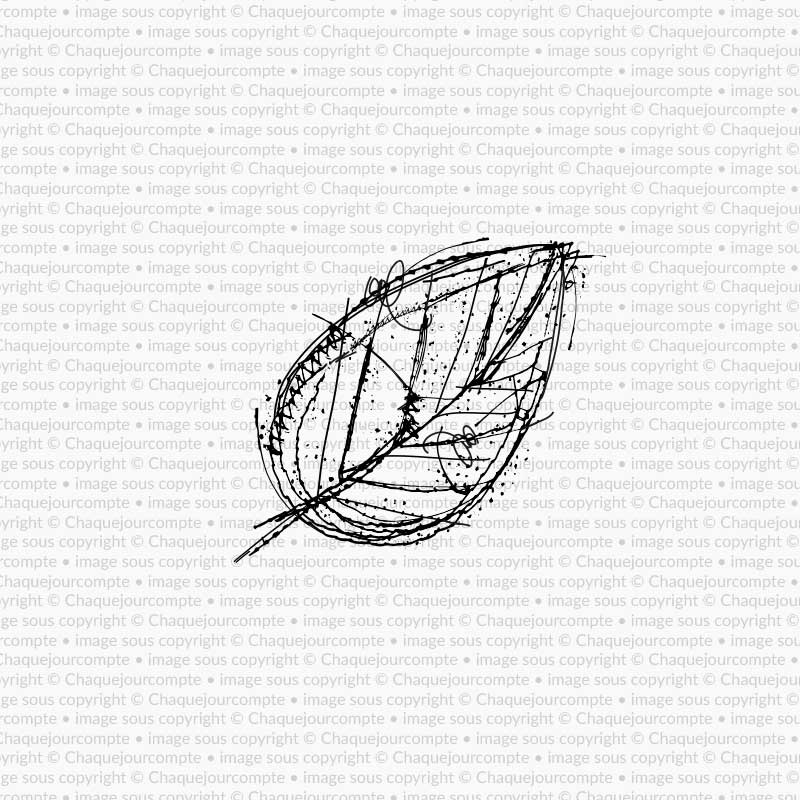 Feuille cousue - 1 étampe à découper