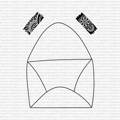 Grande enveloppe - Ensemble de 3 étampes à découper