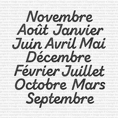 Gros mois picotés - Ensemble de 12 étampes à découper