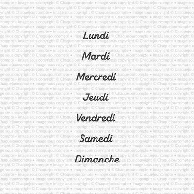 Semaine picotée - Ensemble de 7 étampes