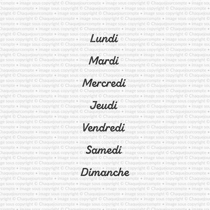 Semaine picotée - Ensemble de 7 étampes