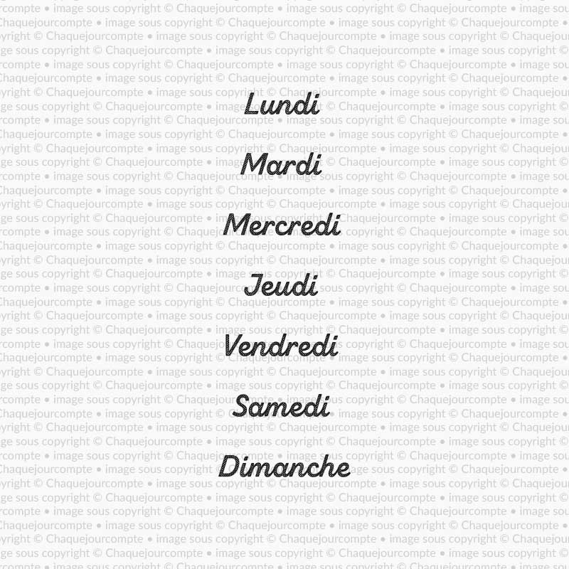 Semaine picotée - Ensemble de 7 étampes