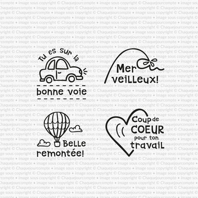 Merveilleux! - Ensemble d'étampes amovibles pour profs