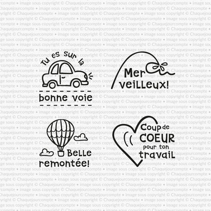 Merveilleux! - Ensemble d'étampes amovibles pour profs